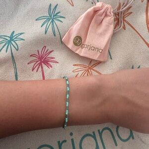 gorjana beaded bracelet blue